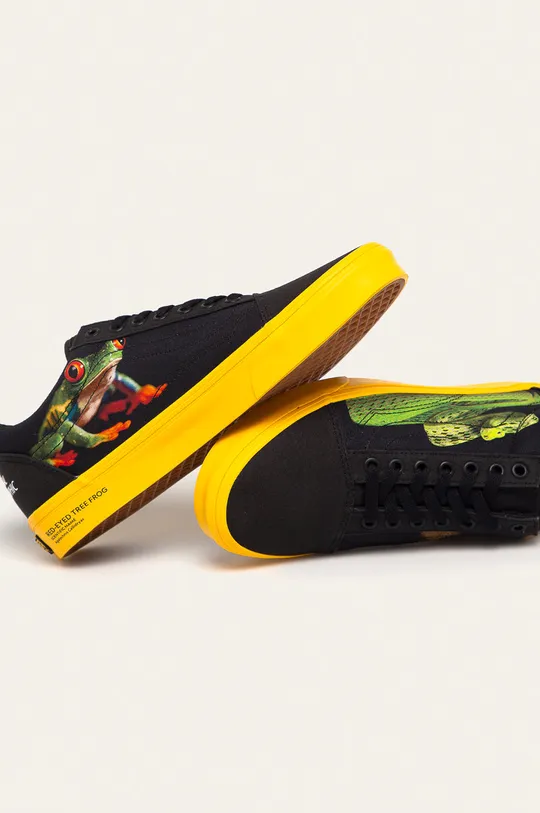 black Vans plimsolls Vans x National Geographic