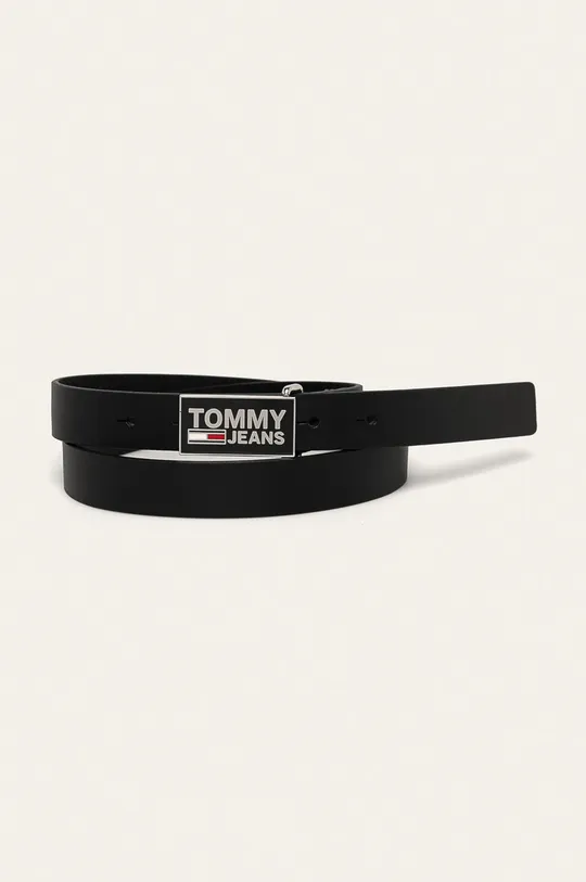 čierna Tommy Jeans - Kožený opasok Dámsky