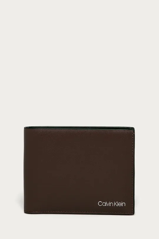 burgundské Calvin Klein - Kožená peňaženka Pánsky