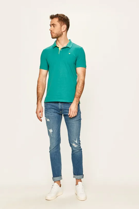 Tom Tailor Denim - Pánske polo tričko zelená