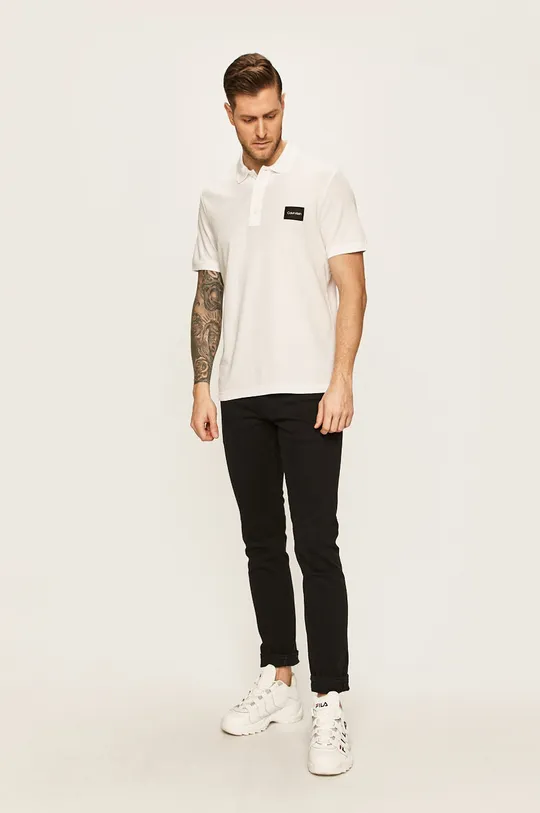 Calvin Klein - Pánske polo tričko biela