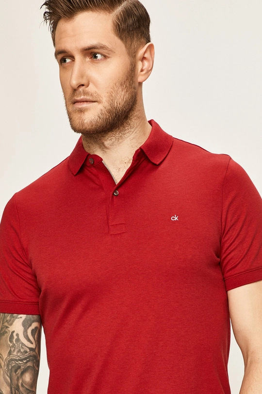 burgundské Calvin Klein - Pánske polo tričko