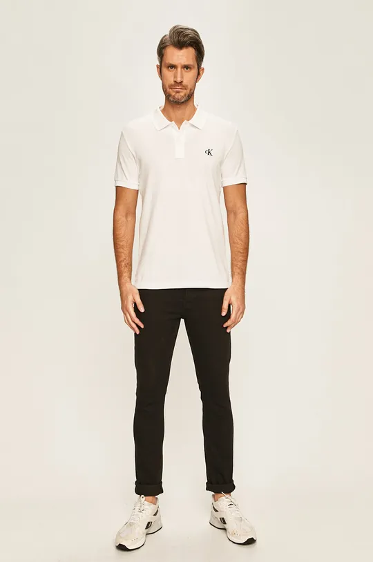 Calvin Klein Jeans - Polo J30J314678 biały