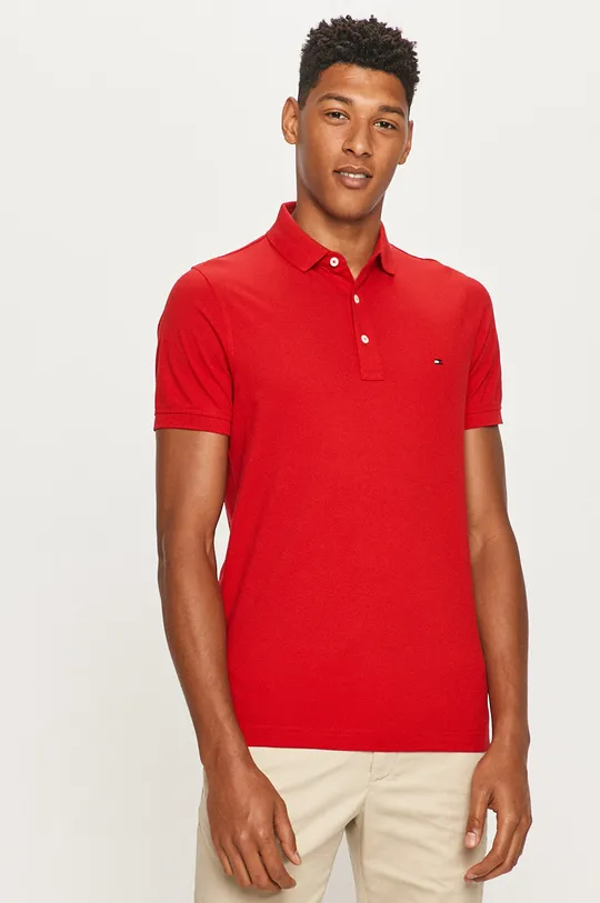 červená Tommy Hilfiger - Polo tričko Pánsky