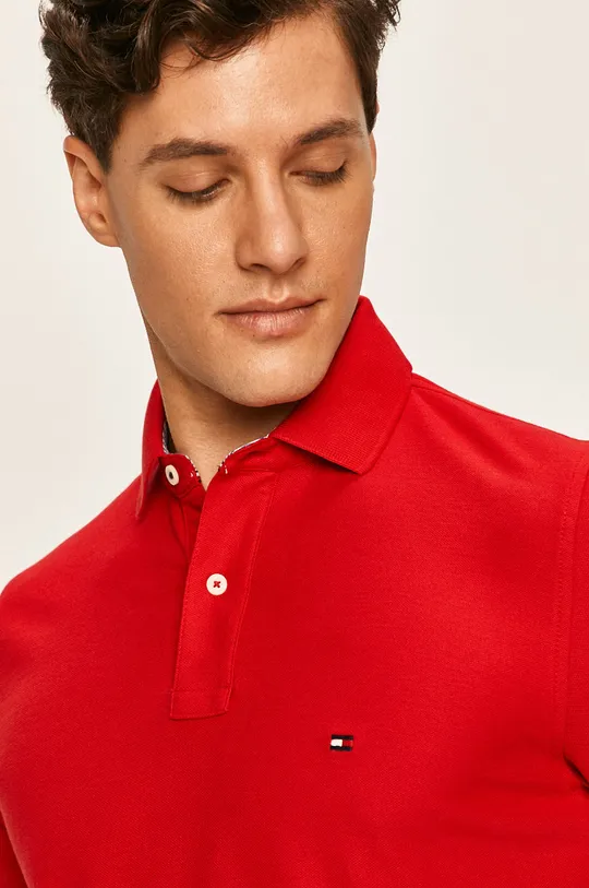 červená Tommy Hilfiger - Pánske polo tričko