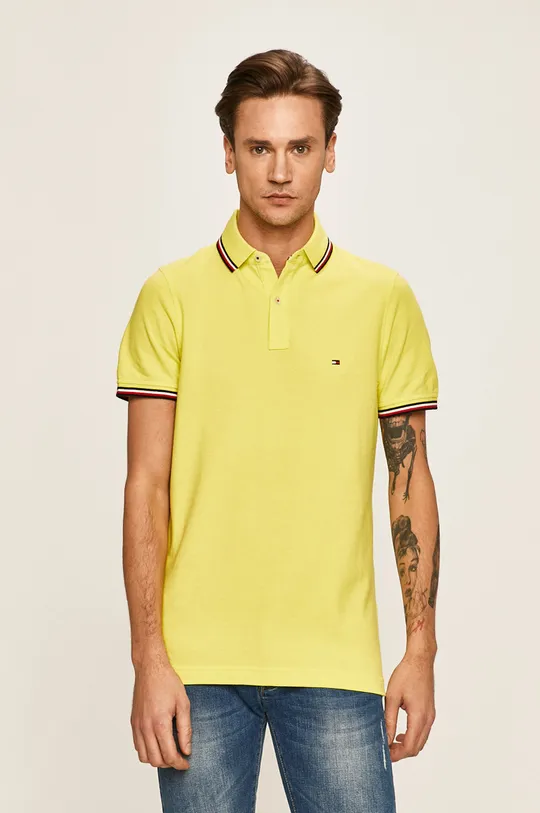 žltá Tommy Hilfiger - Pánske polo tričko