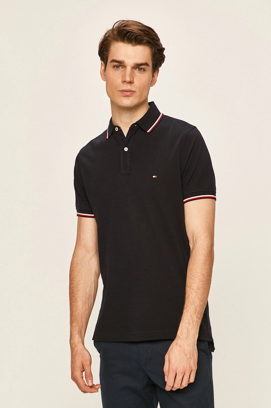 tmavomodrá Tommy Hilfiger - Pánske polo tričko Pánsky