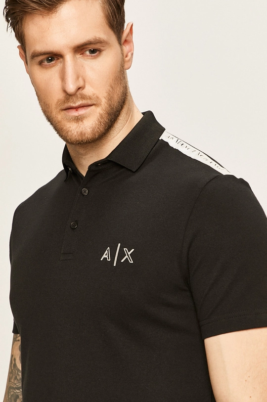 čierna Armani Exchange - Pánske polo tričko