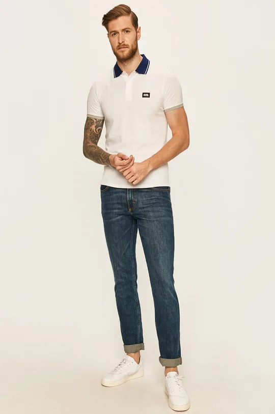Karl Lagerfeld - Polo tričko biela
