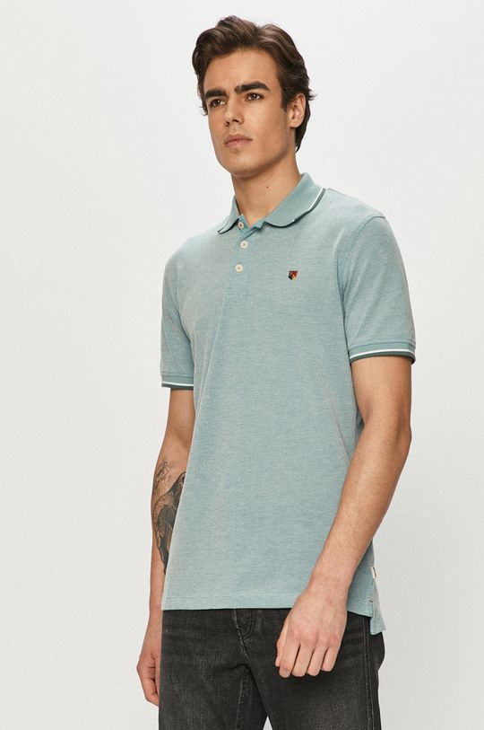 světle modrá Premium by Jack&Jones - Polo tričko Pánský
