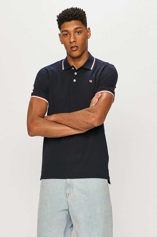 tmavomodrá Premium by Jack&Jones - Polo tričko Pánsky