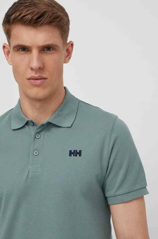 πράσινο Βαμβακερό μπλουζάκι πόλο Helly Hansen