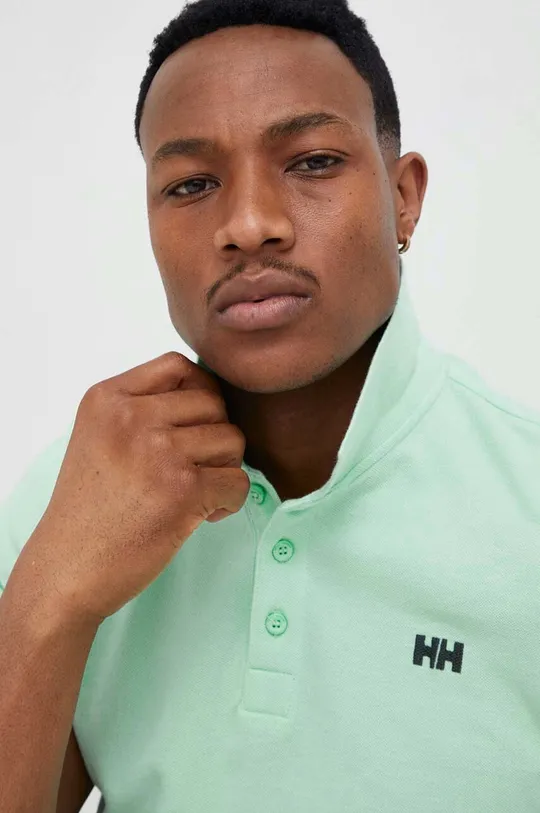 πράσινο Βαμβακερό μπλουζάκι πόλο Helly Hansen
