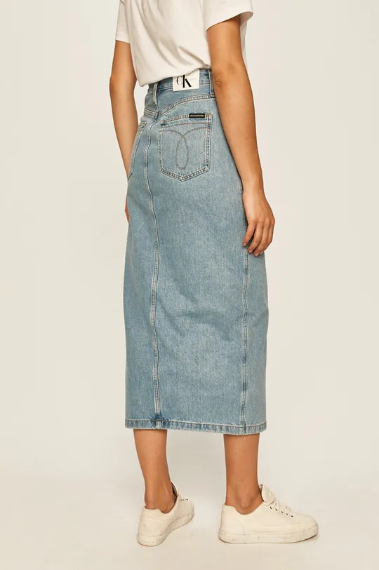 Calvin Klein Jeans - Rifľová sukňa  100% Bavlna