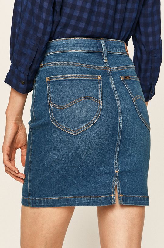 Lee - Fusta jeans  98% Bumbac, 2% Elastan
