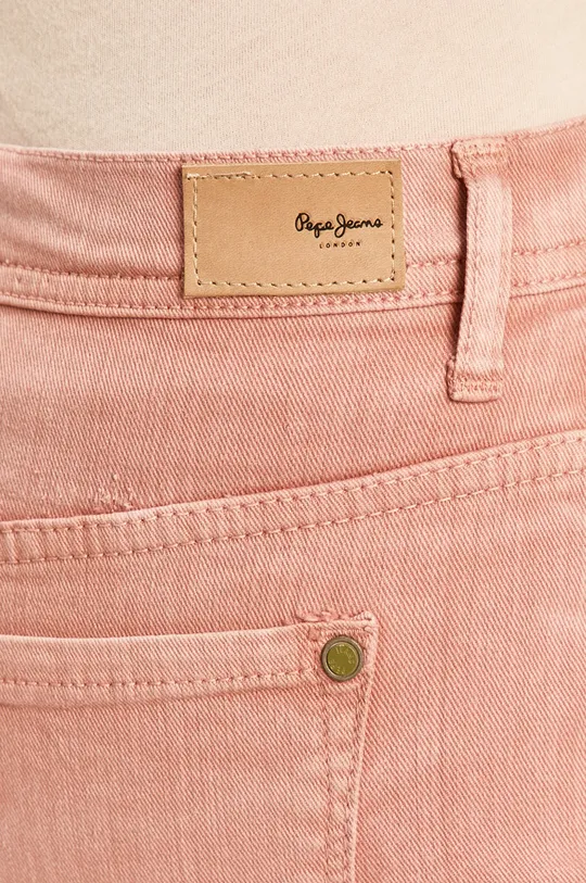 ružová Pepe Jeans - Rifľová sukňa Dani