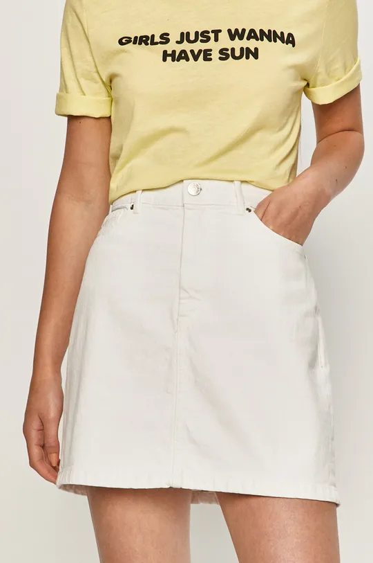 biały Only - Spódnica jeansowa Damski
