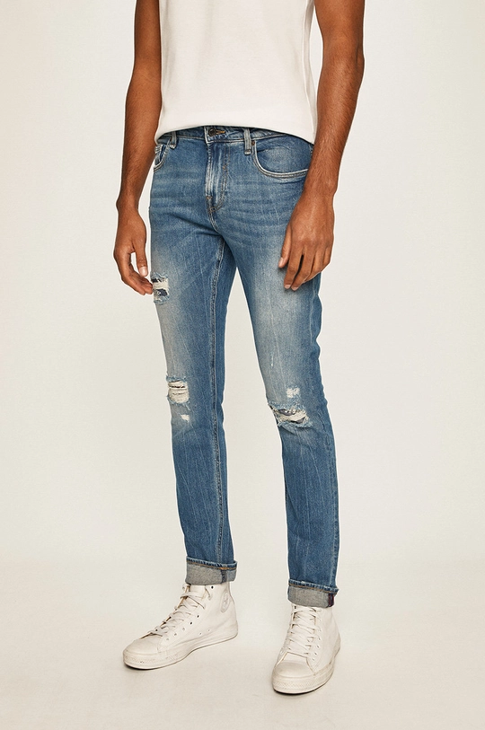 modrá Guess Jeans - Rifle Chris Skin Tight Pánsky