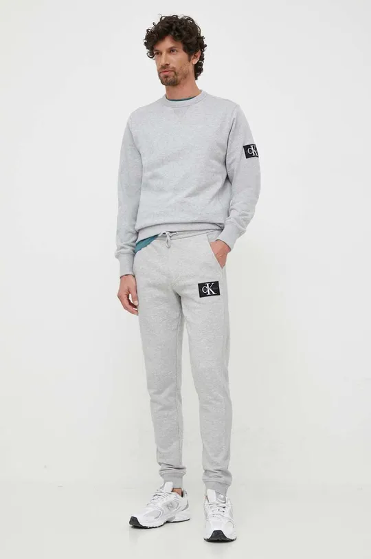 szary Calvin Klein Jeans spodnie Męski