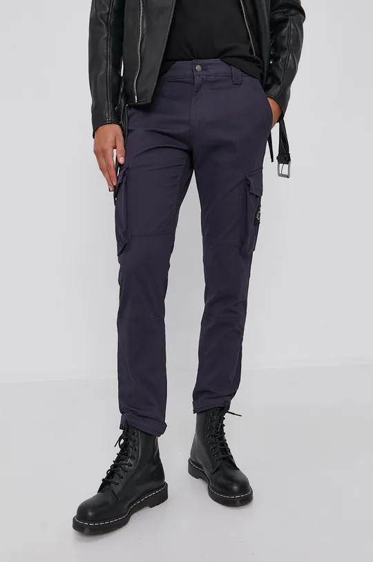 granatowy Calvin Klein Jeans Spodnie J30J314147 Męski