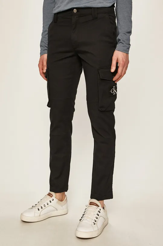 czarny Calvin Klein Jeans Spodnie J30J314147 Męski