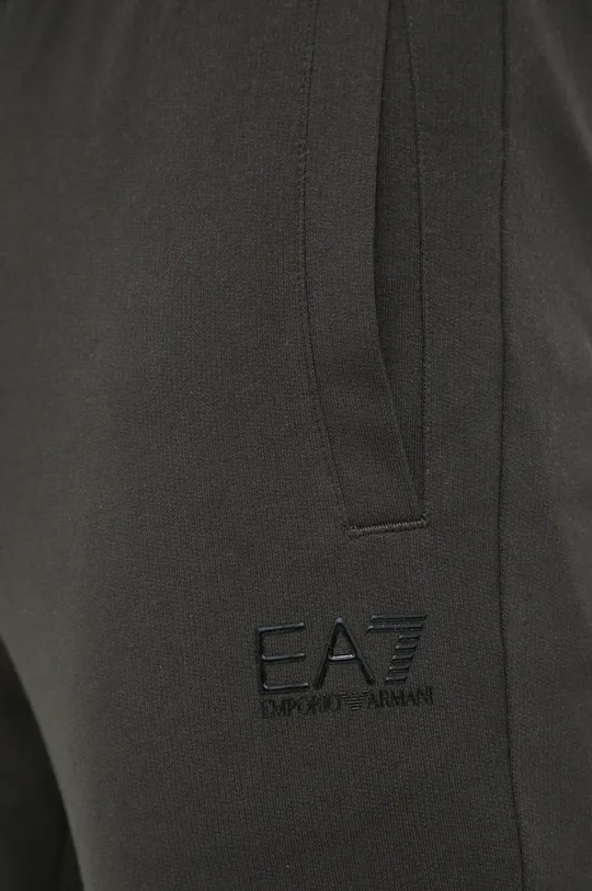 коричневый Хлопковые спортивные штаны EA7 Emporio Armani