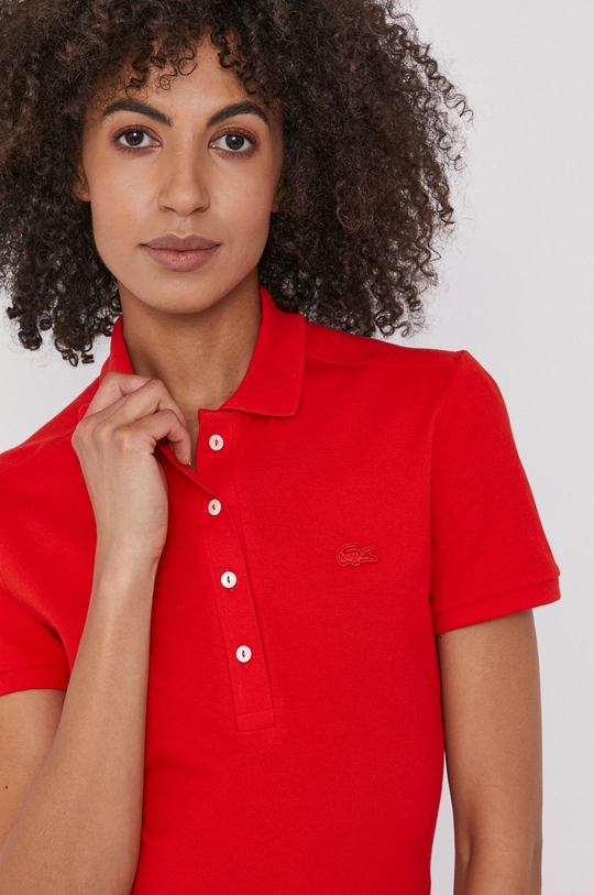 red Lacoste dress