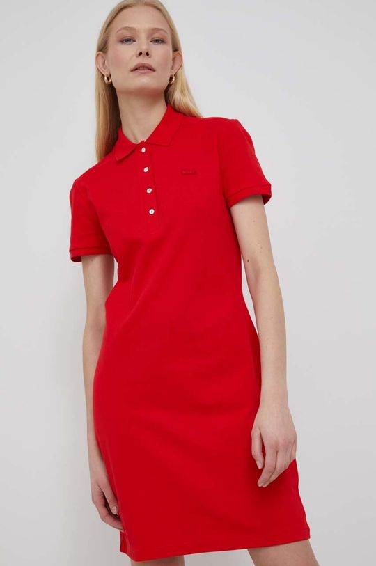 czerwony Lacoste Sukienka EF5473 Damski
