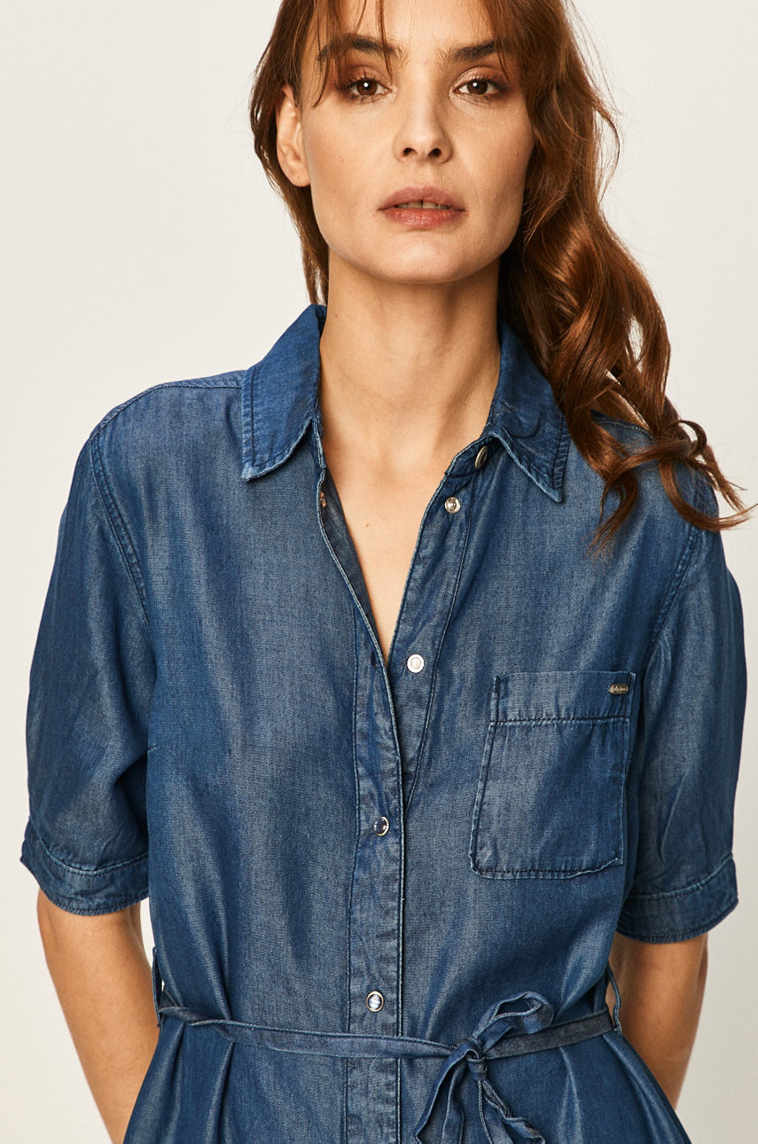 modrá Pepe Jeans - Šaty Gloss