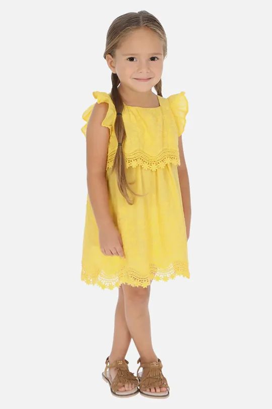 жёлтый Mayoral - Детское платье 92-134 см. Для девочек