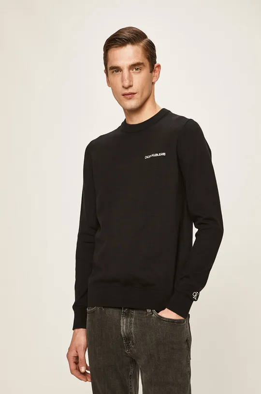 czarny Calvin Klein Jeans - Sweter J30J314113 Męski