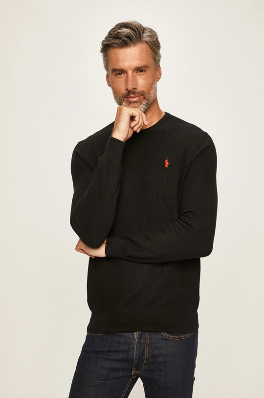 czarny Polo Ralph Lauren - Sweter 710680593001 Męski