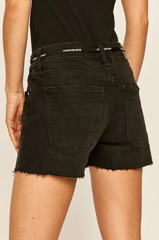 Calvin Klein Jeans - Rifľové krátke nohavice  98% Bavlna, 2% Elastan