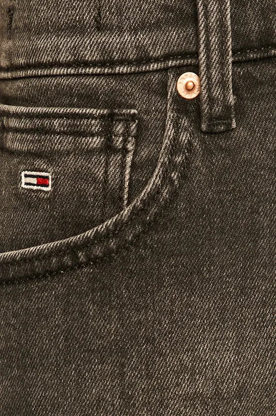 sivá Tommy Jeans - Rifľové krátke nohavice