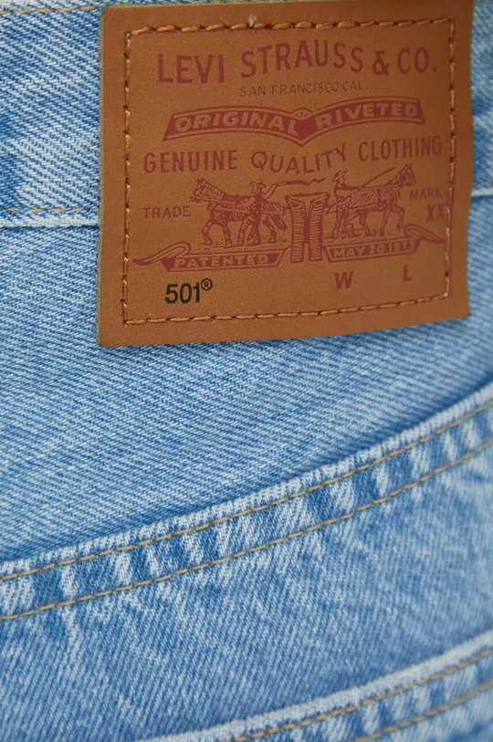 niebieski Levi's szorty jeansowe 501