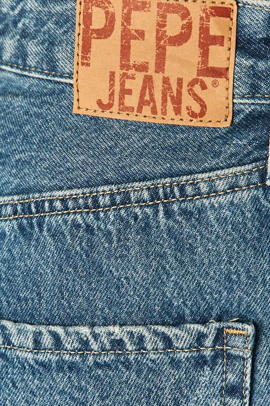 modrá Pepe Jeans - Rifľové krátke nohavice Mable