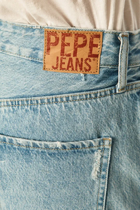 modrá Pepe Jeans - Rifľové krátke nohavice Mable Archive