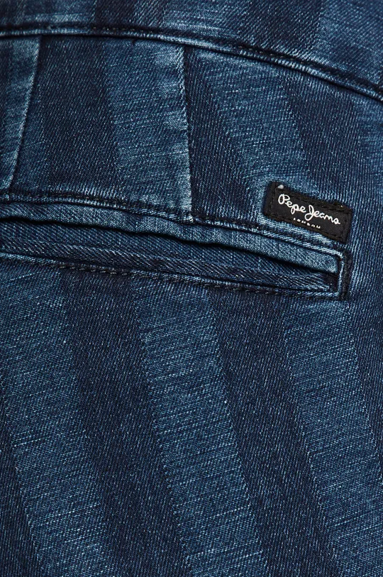 modrá Pepe Jeans - Rifľové krátke nohavice Maurie