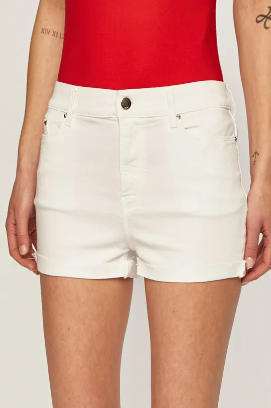 bijela Karl Lagerfeld Denim - Traper kratke hlače Ženski