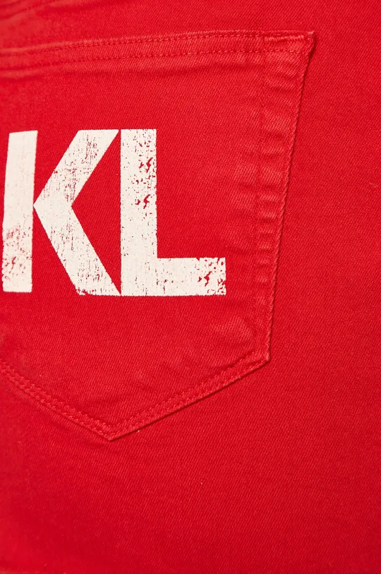 červená Karl Lagerfeld Denim - Rifľové krátke nohavice