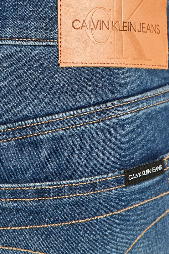 tmavomodrá Calvin Klein Jeans - Rifľové krátke nohavice