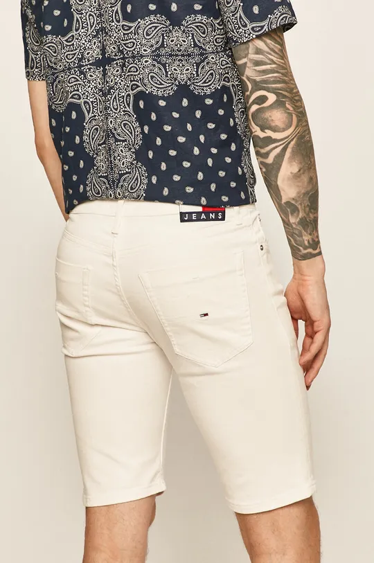 Tommy Jeans - Rifľové krátke nohavice  97% Bavlna, 3% Elastan