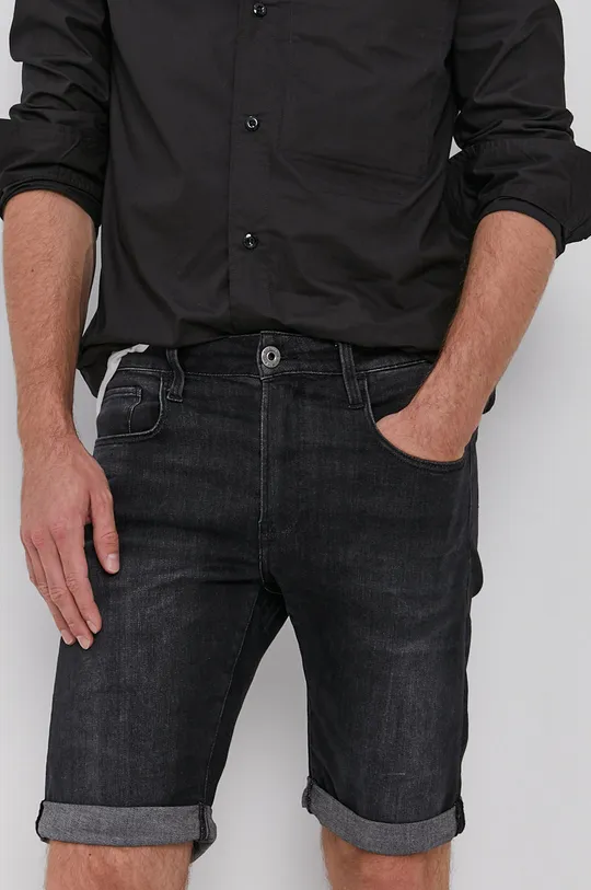 črna G-Star Raw jeans kratke hlače Moški