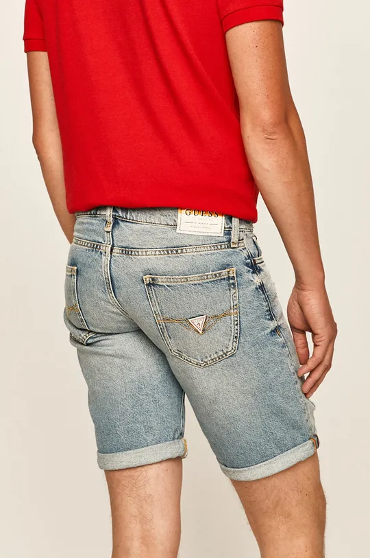 Guess Jeans - Rifľové krátke nohavice  Základná látka: 100% Bavlna Podšívka vrecka: 30% Bavlna, 70% Polyester