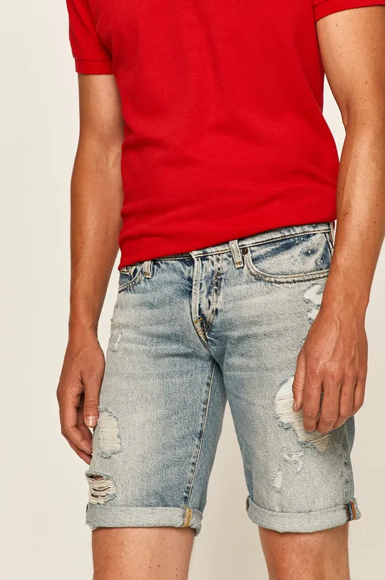 Guess Jeans - Rifľové krátke nohavice Pánsky
