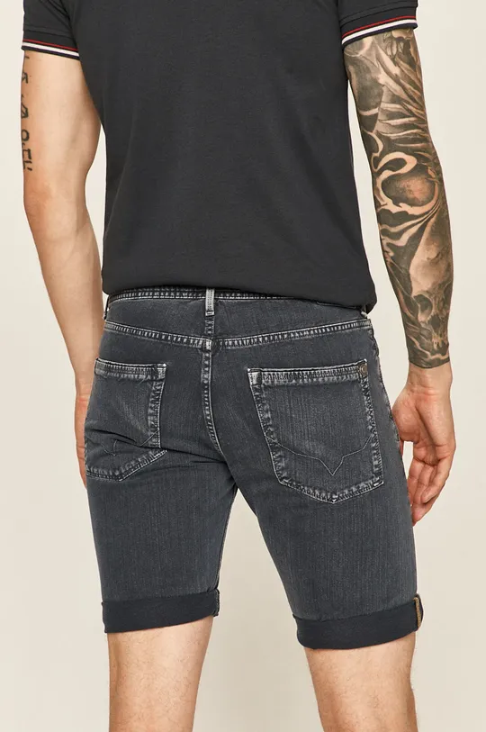 Pepe Jeans - Rifľové krátke nohavice Stanley  100% Bavlna
