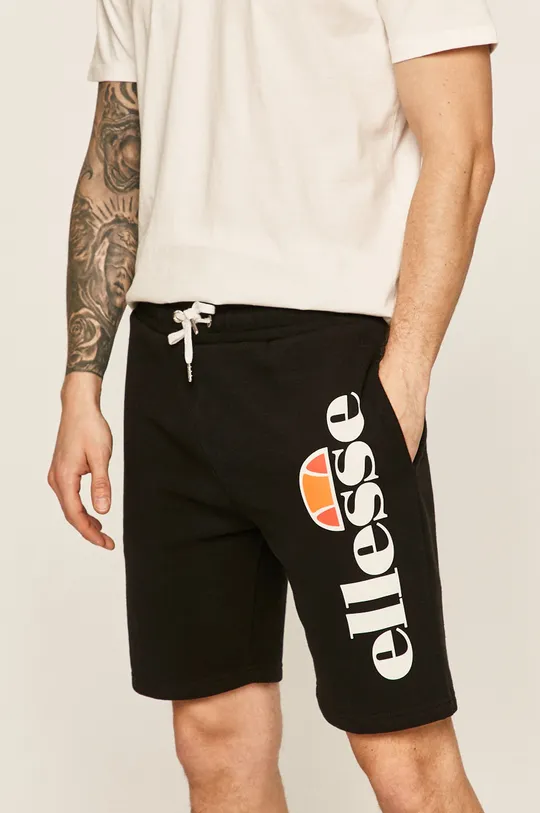 czarny Ellesse - Szorty Bossini Fleece Short Męski