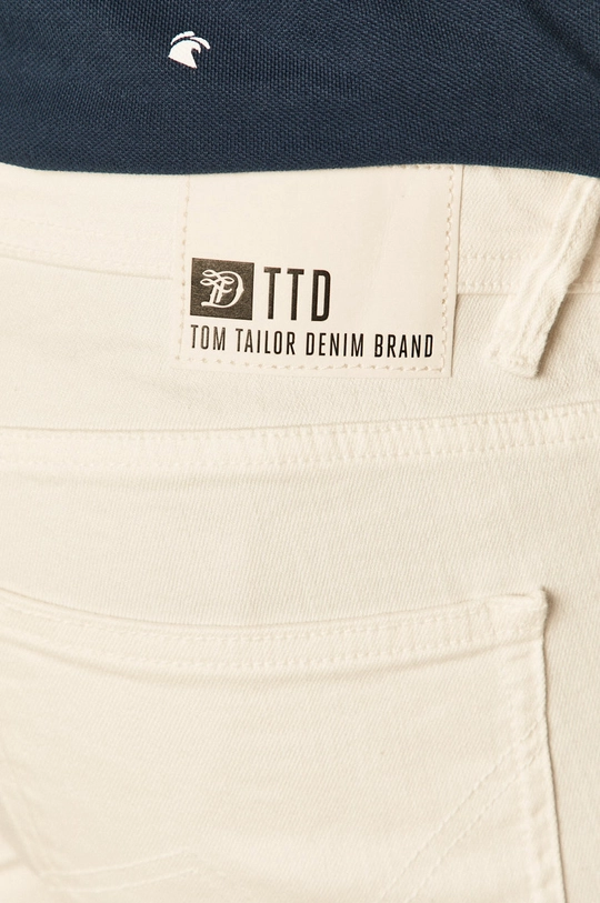 biela Tom Tailor Denim - Rifľové krátke nohavice