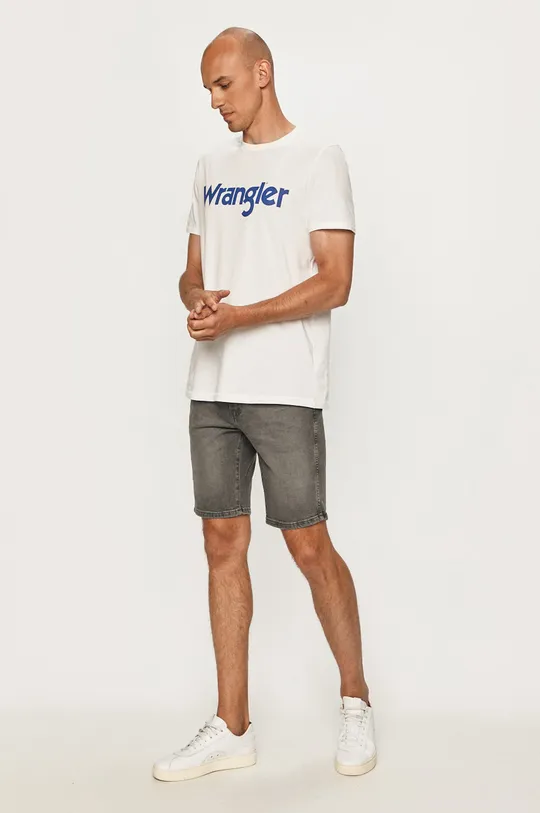 Wrangler - Rifľové krátke nohavice sivá