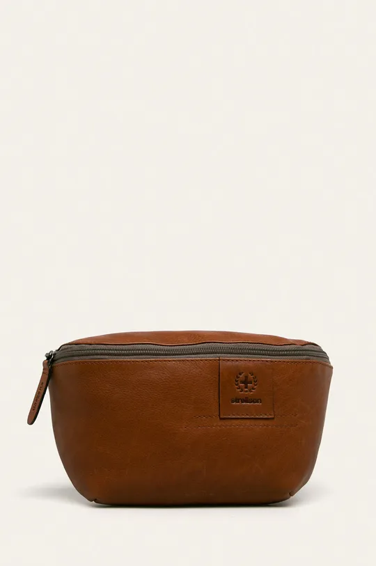 коричневый Strellson - Кожаная сумка на пояс Мужской